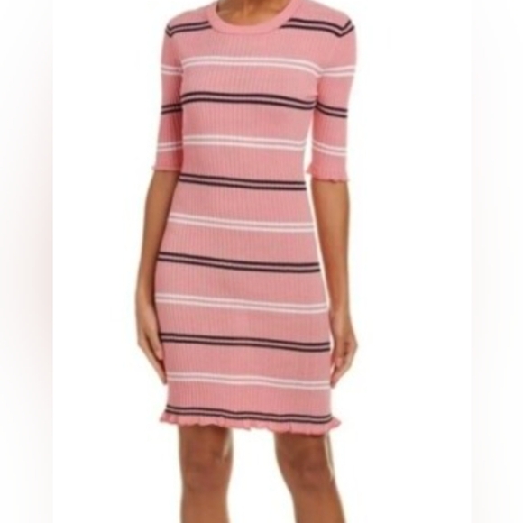 English Factory Bodycon Striped Shirt Dress - Picture 2 of 7